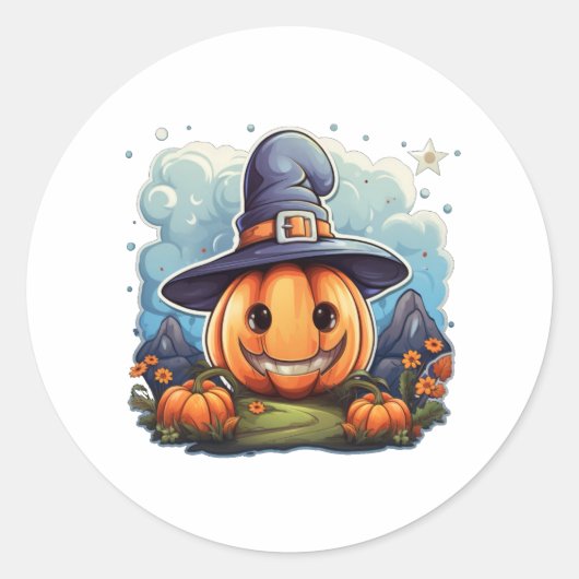 Wizard pumpkin  ラウンドシール (正面)