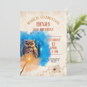 Wizard School Themed Birthday Party Invitation セーブザデート (スタンド正面)