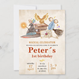 Wizard School Themed Birthday Party Invitation 招待状