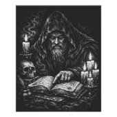 Wizard Studying the Grimoire — by BurnsInHell ポスター (正面)