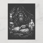 Wizard Studying the Grimoire — by BurnsInHell ポストカード (正面)
