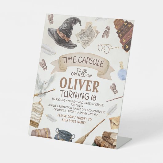 Wizard Time Capsule Sign 台座サイン (正面)