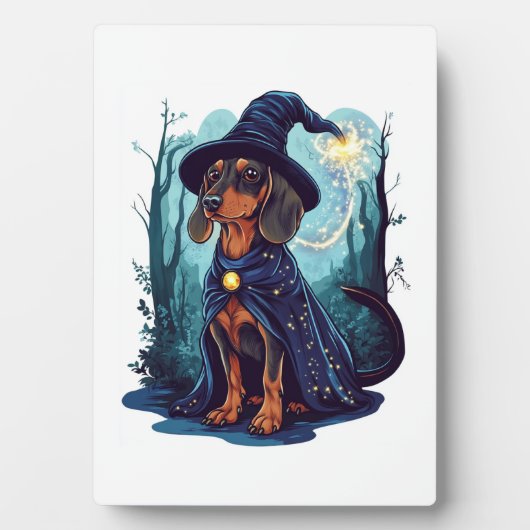 Wizard Wiener � Magical Dachshund フォトプラーク (正面)