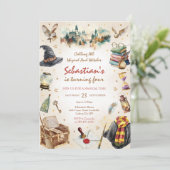 Wizard Witches Magical School Wizardry Birthday 招待状 (スタンド正面)