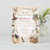 Wizard Witches Magical School Wizardry Birthday 招待状 (スタンド正面)