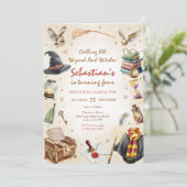 Wizard Witches Magical School Wizardry Birthday 招待状 (スタンド正面)