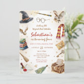 Wizard Witches Magical School Wizardry Birthday 招待状 (スタンド正面)