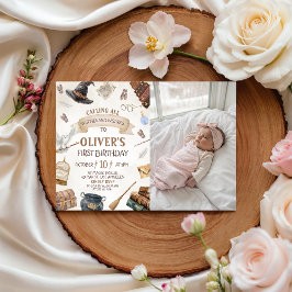 Wizards Birthday Photo Invitation 招待状