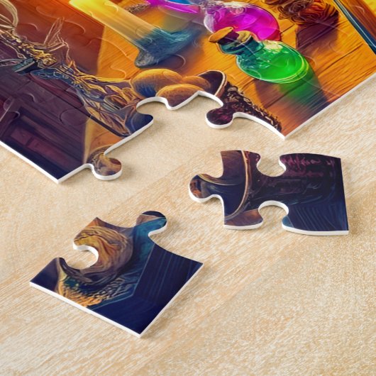 Wizard's Study Enchanted Alchemy Magic Potions ジグソーパズル (側面)