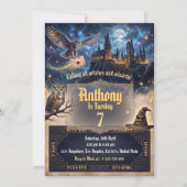 Wizards & Witches Birthday Magical Wizardry Party 招待状 (正面)