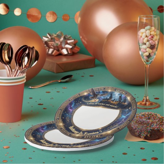 Wizards & Witches Birthday Party Paper Plates ペーパープレート (複数)