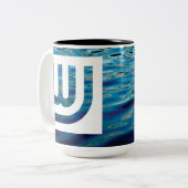 WJ旅行のWtrの青のマグ ツートーンマグカップ (正面左)