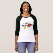 WKDの女性の3/4枚の袖のTシャツ Tシャツ (正面フル)