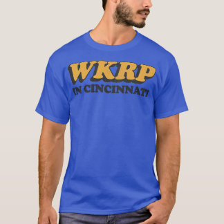 WKRPシンシナティVintageStyle色あせたトリビュートロゴ Tシャツ