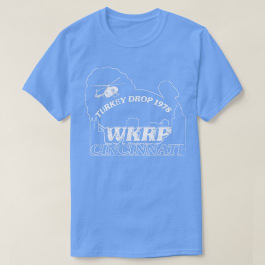 WKRPターキードロップヴィンテージ Tシャツ (デザイン正面)