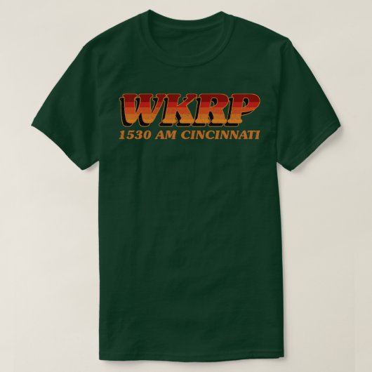 WKRP 1530シンシナチ Tシャツ (デザイン正面)