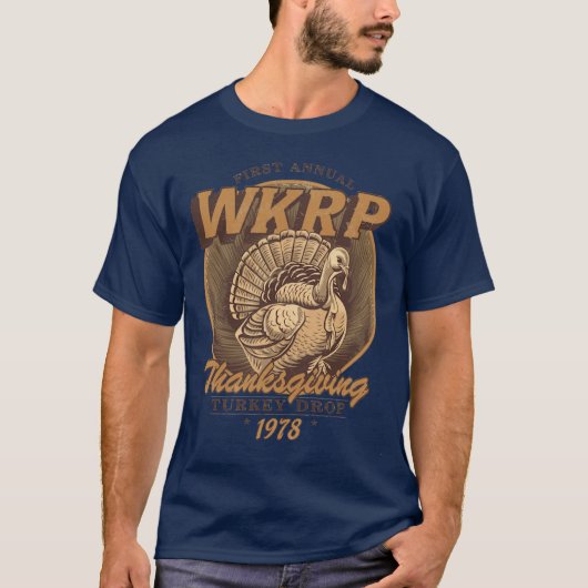WKRPurkey Drop 1978 gift retro Tシャツ (正面)