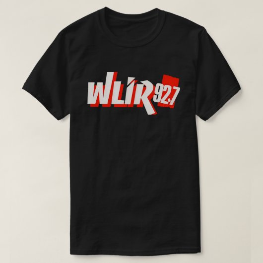 Wlir 92.7ラジオ局 tシャツ (デザイン正面)