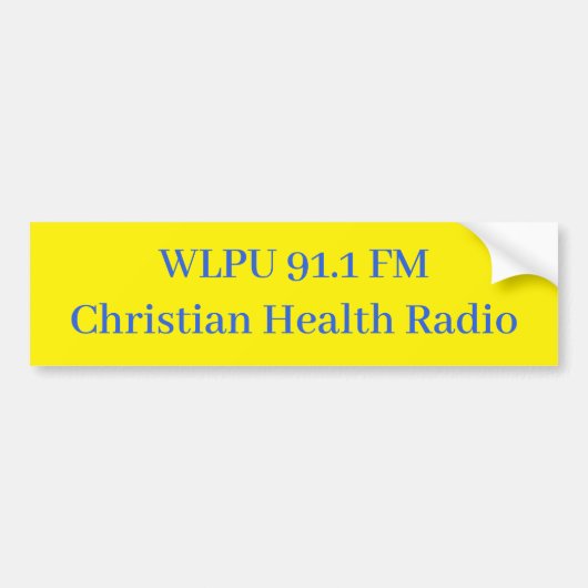 WLPU 91.1 FM バンパーステッカー (正面)