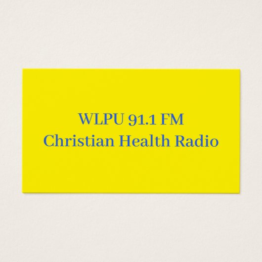 WLPU 91.1 FM プロモーションカード (正面)