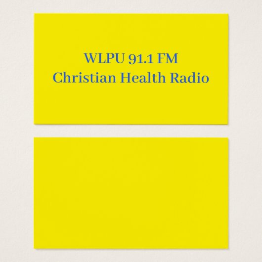 WLPU 91.1 FM Promo cards (正面&裏面)