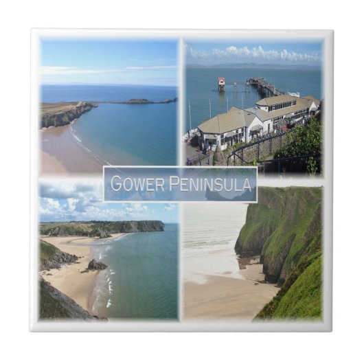 WLS004 GOWER Peninsula Mumbles, Wales, タイル (正面)