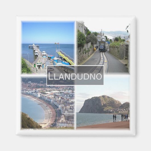 WLS006 LLANDUDNO,ウェールズ,冷蔵庫 マグネット (正面)