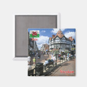 WLS009 WREXHAM、ウェールズ、ヨーロッパ マグネット (正面/裏面)
