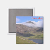 WLS012 SNOWDON,ウェールズ,ヨーロッパ,冷蔵庫 マグネット (正面/裏面)