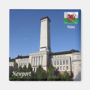 WLS013 NEWPORT、ウェールズ、ヨーロッパ、冷蔵庫 マグネット