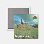WLS015 DOLWYDDELAN CASTLE, Wales,ヨーロッパ,冷蔵庫 マグネット (正面/裏面)