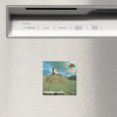 WLS015 DOLWYDDELAN CASTLE, Wales,ヨーロッパ,冷蔵庫 マグネット (インサイチュ (食洗機))