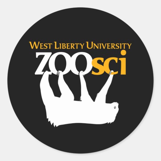 WLU Zoo Science 3"ビニールステッカー ラウンドシール (正面)