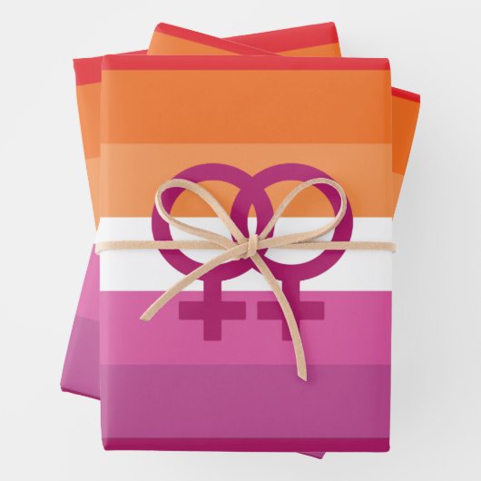 WLWレズビアンプライド国旗 ラッピングペーパーシート (インサイチュ)