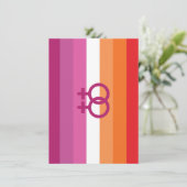 WLW レズビアン Pride フラグ (サンセット) シーズンカード (スタンド正面)