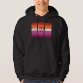 WLW レズビアン Pride フラグ (サンセット) パーカ (正面)