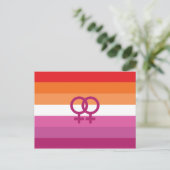 WLW レズビアン Pride フラグ (サンセット) ポストカード (スタンド正面)