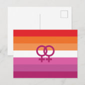 WLW レズビアン Pride フラグ (サンセット) ポストカード (正面/裏面)