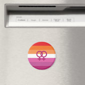 WLW レズビアン Pride フラグ (サンセット) マグネット (インサイチュ (食洗機))