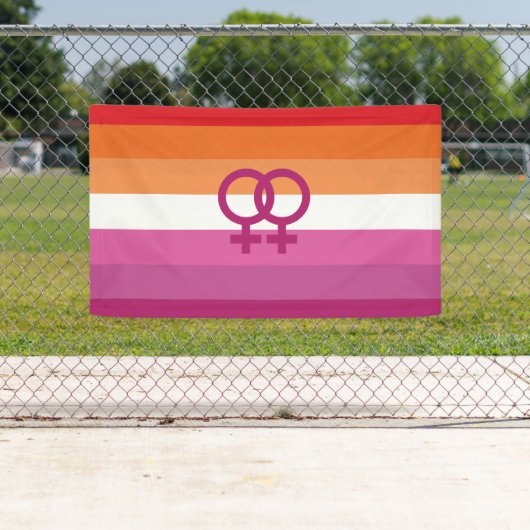WLW レズビアン Pride フラグ (サンセット) 横断幕 (インサイチュ)