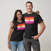 WLW レズビアン Pride フラグ (サンセット) Tシャツ (ユニセックス)