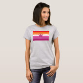 WLW レズビアン Pride フラグ (サンセット) Tシャツ (正面フル)