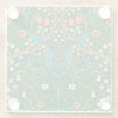 WMモリスブラックソーンアールヌーボーパターン ガラスコースター (裏面)