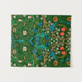 WMモリスブラックソーンアールヌーボーパターン タペストリー (正面(横))