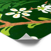 WMモリスブラックソーンアールヌーボーパターン ポスター (角)