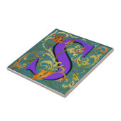 Wmモリス華美文字"S"イニシャルセラミックタイル タイル (側面)