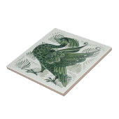 Wm De Morgan Green Bird Arts & Crafts Tile （右） タイル (側面)