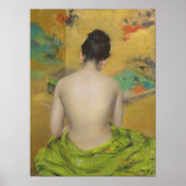 Wm Meritt Chaseによる肌色と金ゴールドの勉強 ポスター (正面)