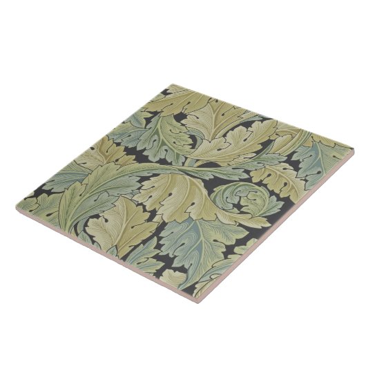 Wm Morris Acanthus Arts & Crafts Food Tile タイル (側面)