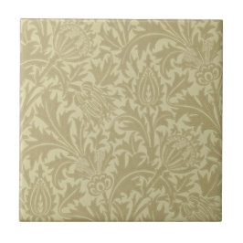 Wm Morris Ochreティスルアーツ&クラフトレプロタイル タイル